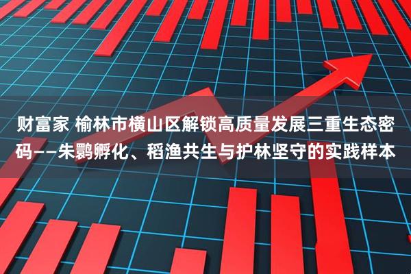 财富家 榆林市横山区解锁高质量发展三重生态密码——朱鹮孵化、稻渔共生与护林坚守的实践样本
