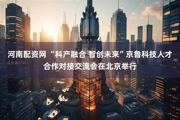 河南配资网 “科产融合 智创未来”京鲁科技人才合作对接交流会在北京举行